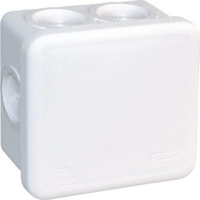 EUR'OHM SUM'OHM White IP55 Junction Box, 80 x 80 x 45 mm, 7 Entries