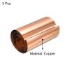 sourcing map 3-Pack Copper Sheet, 0.01 x 100 x 1000 mm, Pure Copper Foil Roll view 3