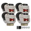 Set of 4 Heavy-Duty Retractable Leveling Casters for Machines and Furniture view 2