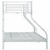 Homgoday White Metal Bunk Bed Frame, 140 x 200 cm / 90 x 200 cm view 4