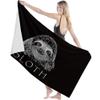 Black Sloth Hand Towel, Customizable, Quick-Drying, Large view 2