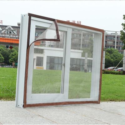Custom-Size Window Mosquito Screen, Brown Fiberglass, Hook-and-Loop, 190 × 170 cm