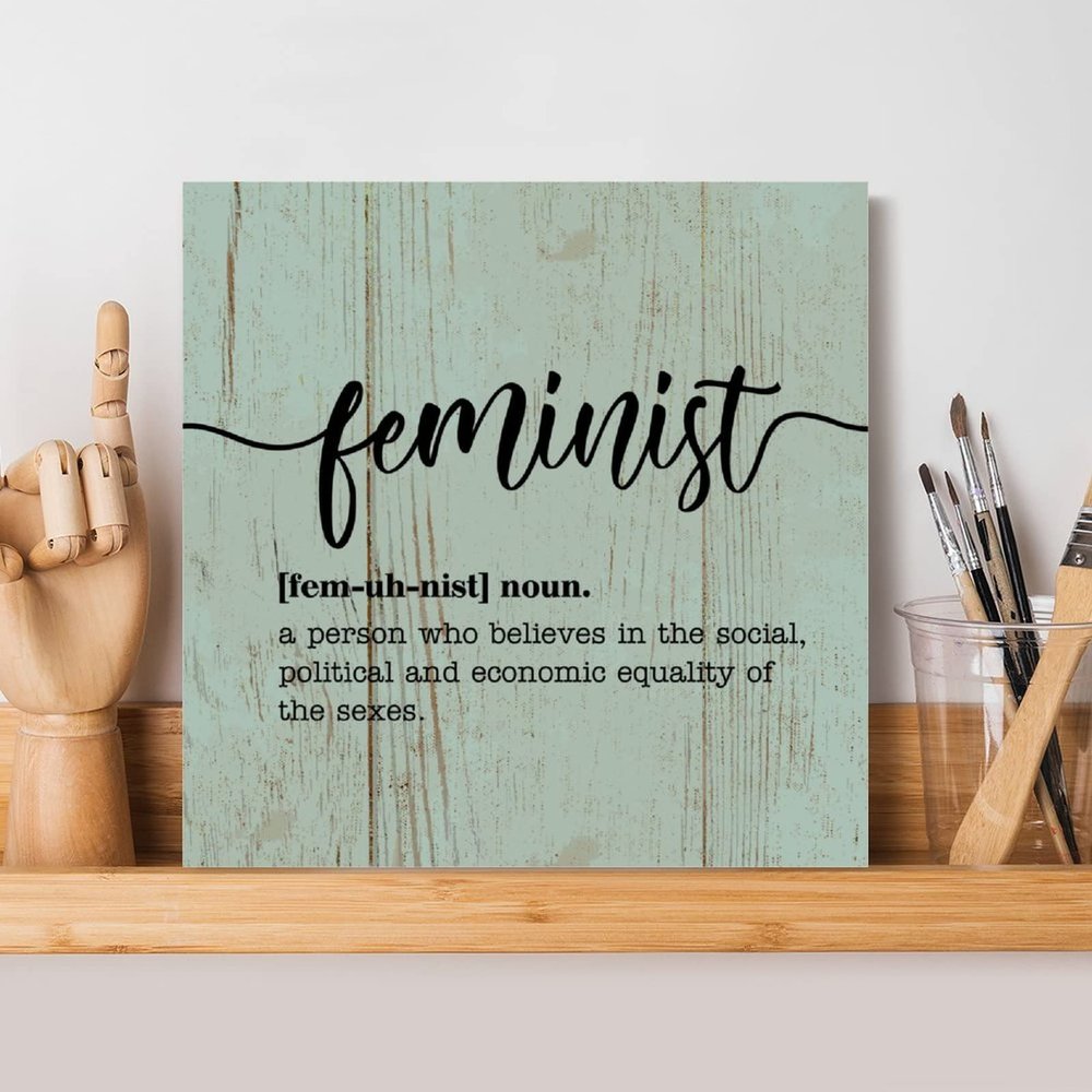 Evans1nism Wooden Sign, Feminist Definition, Hanging Wall Sign, Inspirational Quote, Farmhouse Style Wall Decor
