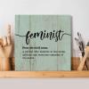 Evans1nism Wooden Sign, Feminist Definition, Hanging Wall Sign, Inspirational Quote, Farmhouse Style Wall Decor view 1