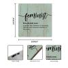 Evans1nism Wooden Sign, Feminist Definition, Hanging Wall Sign, Inspirational Quote, Farmhouse Style Wall Decor view 2