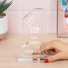 Wanapix | Personalized Soccer Trophy with Name and Text | Engraved Glass (Grayscale) | Includes Storage Box | 18 cm view 2