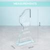 Wanapix | Personalized Soccer Trophy with Name and Text | Engraved Glass (Grayscale) | Includes Storage Box | 18 cm view 3