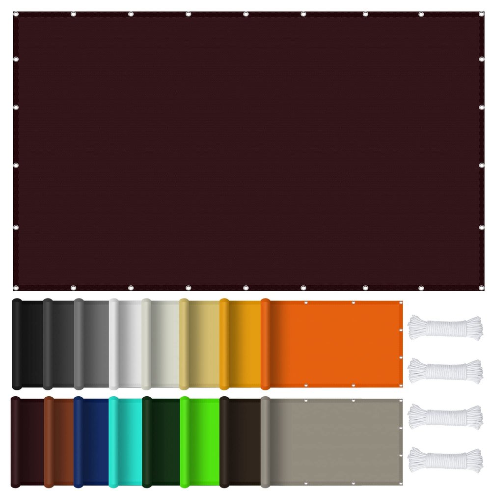 Shade Sail 5.5 x 8 m, Burgundy, 98% UV Protection