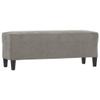 Bussandri Exclusive - Light Gray Velvet Bench 100 x 35 x 41 cm view 1