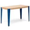BOX FURNITURE Lunds Studio Table, 110 x 60 x 75 cm, Blue Solid Pine, Natural Finish, Nordic Industrial Style view 1