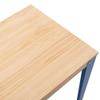 BOX FURNITURE Lunds Studio Table, 110 x 60 x 75 cm, Blue Solid Pine, Natural Finish, Nordic Industrial Style view 3