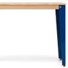 BOX FURNITURE Lunds Studio Table, 110 x 60 x 75 cm, Blue Solid Pine, Natural Finish, Nordic Industrial Style view 4