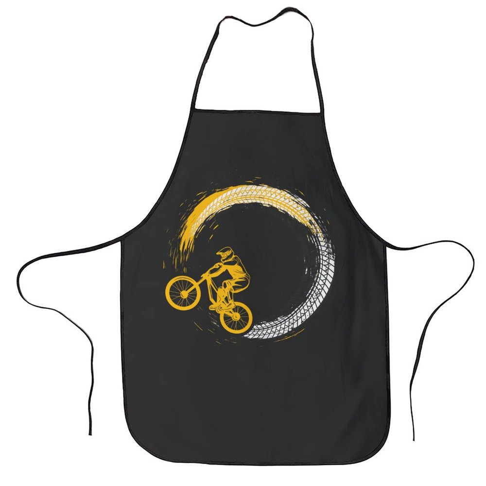 Lsjuee Mountain Bike Grill Apron for Men and Women