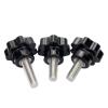 WILLWA M4 M5 M6 M8 M10 M12 304 Stainless Steel Hand Knob Bolts, Plastic Threaded Clamp Thumb Grip Machine Screws (Color: 8 mm, 5 pcs; Size: M6, Head: 25 mm) view 1