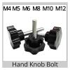 WILLWA M4 M5 M6 M8 M10 M12 304 Stainless Steel Hand Knob Bolts, Plastic Threaded Clamp Thumb Grip Machine Screws (Color: 8 mm, 5 pcs; Size: M6, Head: 25 mm) view 2