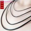 NARENDRA 1 mm 1.5 mm 2 mm 3 mm Leather Necklace Cord, Waxed Cord with Gold-Tone Stainless Steel Clasp for Men and Women, DIY Necklace Making – Black, 3 mm, 40 cm view 4