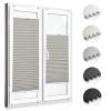 Zero Home Premium No-Drill Pleated Blind for Windows & Doors, Light Gray, Opaque & Light-Filtering, Made in EU, Clamp-Fix, 45 x 180 cm view 1