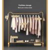 STARMS Rolling Garment Rack, Freestanding Durable Metal Clothes Rack, Gold, 150 cm view 3