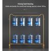 STARMS Rolling Garment Rack, Freestanding Durable Metal Clothes Rack, Gold, 150 cm view 4