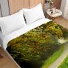Odot Quilted Bedspread, Forest Landscape Leaf Print, All-Season, 180 x 220 cm view 4