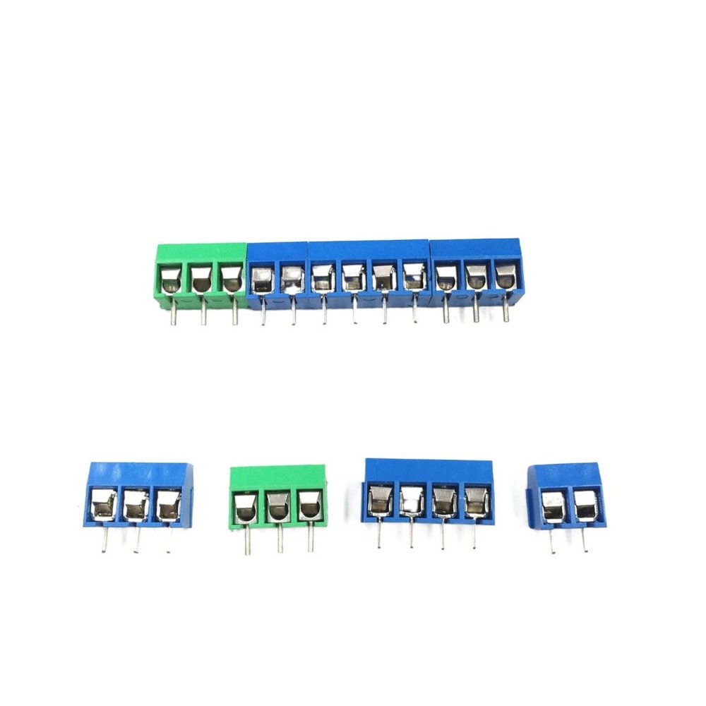 Artemisia KF301 PCB Screw Terminal Block, 5.0 mm Pitch, 2/3/4-Pin, Blue, 100 pcs