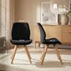 CLP Luna Dining Chair Set of 4, Upholstered, Black Velvet view 2