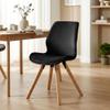 CLP Luna Dining Chair Set of 4, Upholstered, Black Velvet view 3