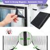Magnetic Window Insect Screen 195 x 165 cm, Gray, No-Drill Adhesive Installation view 4
