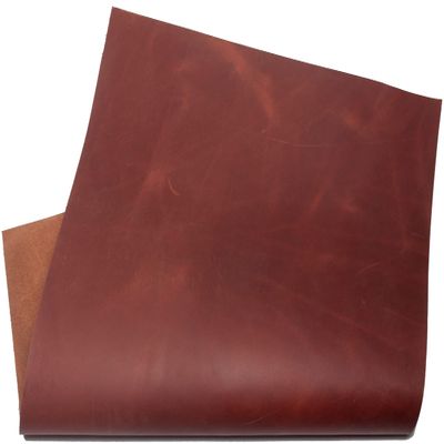HAPPER STUDIO Cowhide Leather 1.6 mm, Pull-Up Crazy Horse Waxed Leather Sheet, Brown, A2 (420 x 594 mm)