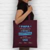 Cotton Tote Bag for Dad – “We Tried to Find the Perfect Gift” – Bordeaux Red view 2