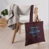 Cotton Tote Bag for Dad – “We Tried to Find the Perfect Gift” – Bordeaux Red view 3