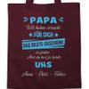 Cotton Tote Bag for Dad – “We Tried to Find the Perfect Gift” – Bordeaux Red view 4
