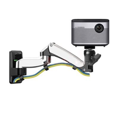 Universal Projector Wall Mount with Gas Spring, Full Motion, Silver