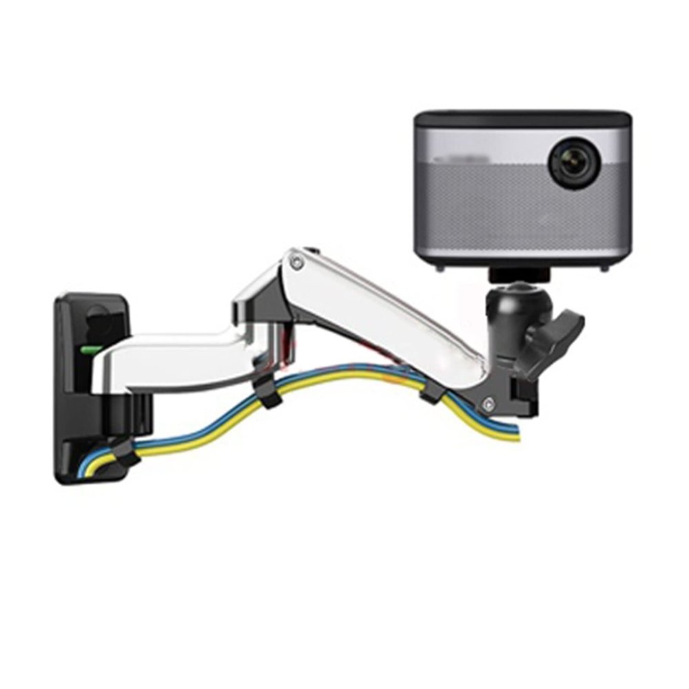 Universal Projector Wall Mount with Gas Spring, Full Motion, Silver