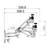Universal Projector Wall Mount with Gas Spring, Full Motion, Silver view 2