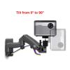 Universal Projector Wall Mount with Gas Spring, Full Motion, Silver view 4
