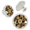 Eslifey 4-Piece Transparent Gold Steampunk Wheel Drawer Knobs with Screws view 2