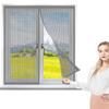Magnetic Insect Screen for Windows, 55 x 115 cm, Gray view 1