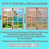 WEIZON Magnetic Window Screen 35.4 x 66.9 in, Brown, No Drilling view 3