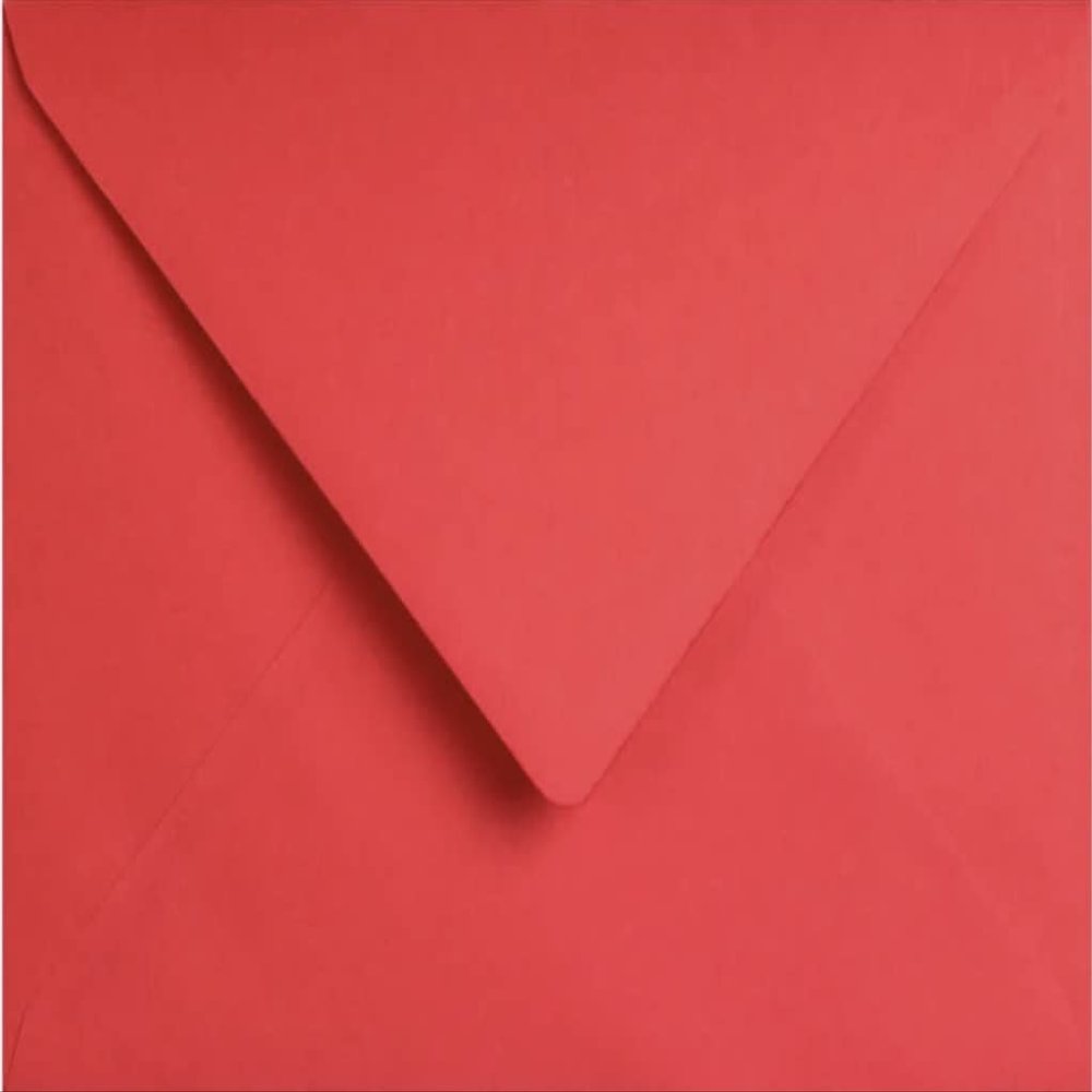 Envelopes, 133 x 184 mm, Poppy Red, for Greeting Cards and Invitations, 50 Count