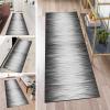 QQrunner Dark Gray Washable Non-Slip Hallway Runner Rug, 120 x 160 cm view 1