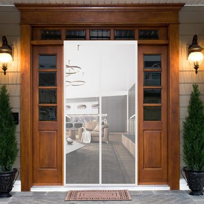 Magnetic Screen Door Curtain 50 x 200 cm, White