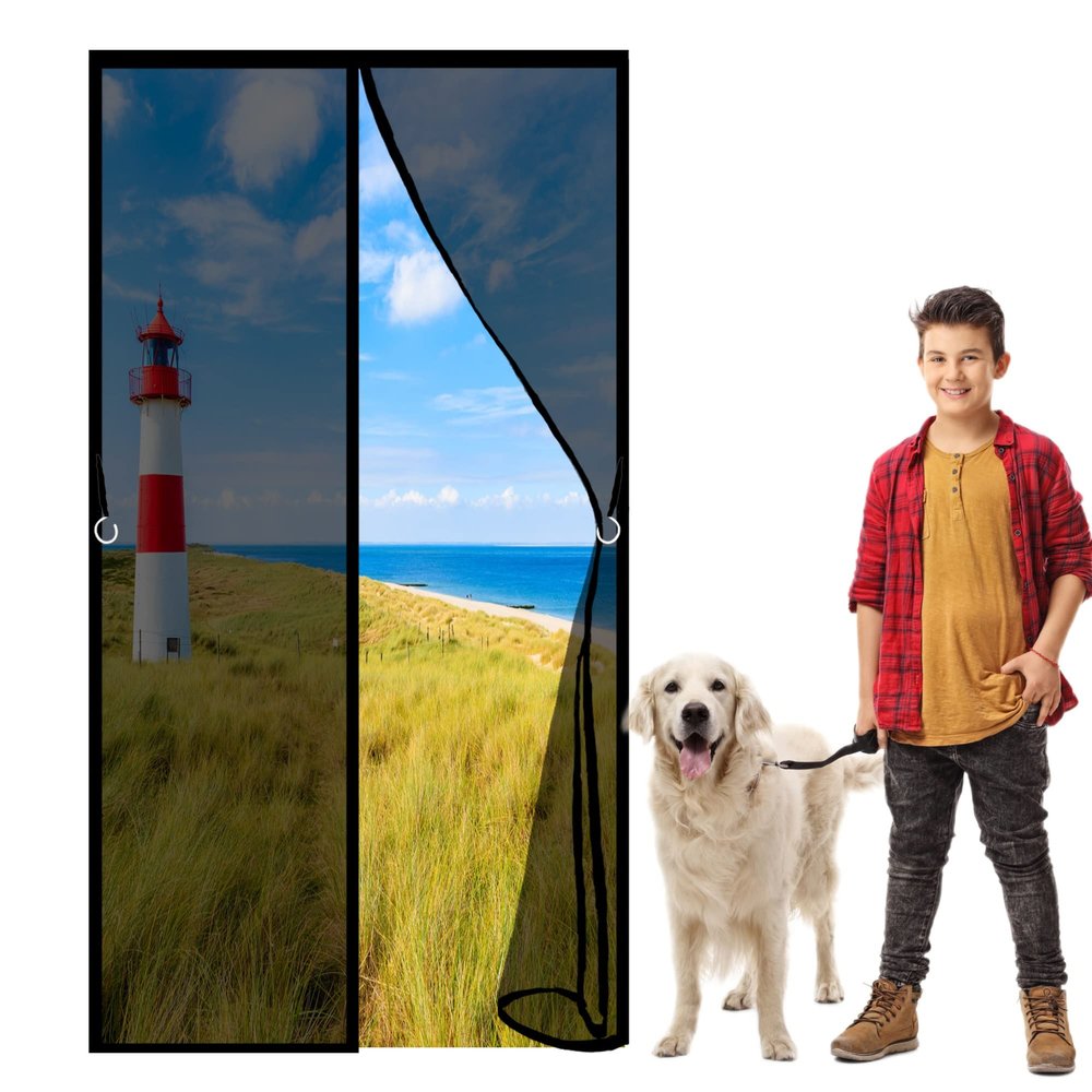 Magnetic Screen Door, 60 x 210 cm, Black