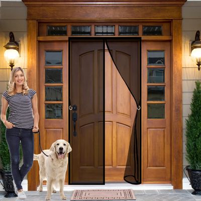 Magnetic Insect Screen Door, 290 x 200 cm, Black