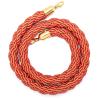Orange Rope Barrier with Gold Wall Hooks, 60 cm/2 ft view 1