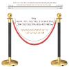 Orange Rope Barrier with Gold Wall Hooks, 60 cm/2 ft view 3