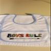 Baby Bibs, Cotton, Cross-Stitch, 16-Count, Blue, 7-Piece Set, White, One Size view 3