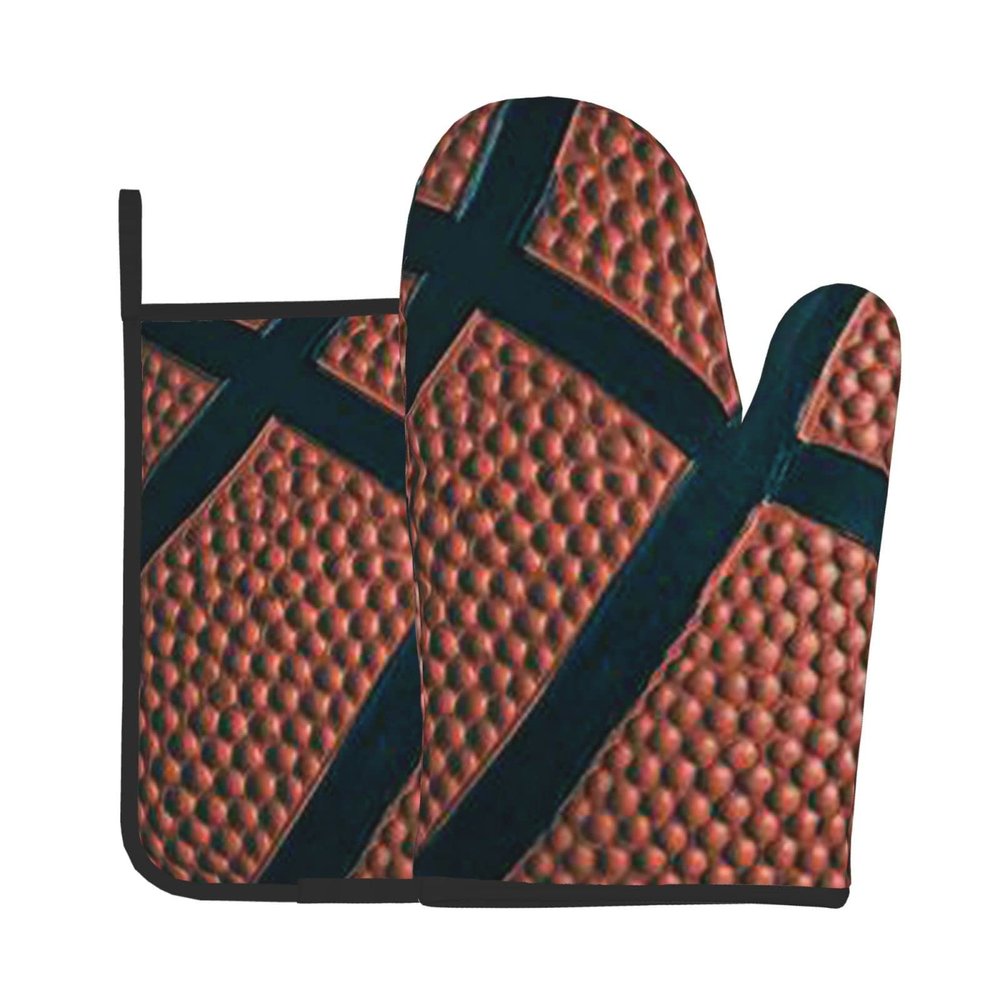 Basketball Oven Mitt and Pot Holder Set