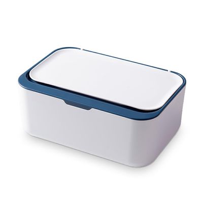 lmoikesz Plastic Tissue Storage Box with Lid, Dustproof Tissue Dispenser, Organizer for Home, Living Room, Bathroom, Office, and Car, Blue