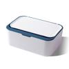 lmoikesz Plastic Tissue Storage Box with Lid, Dustproof Tissue Dispenser, Organizer for Home, Living Room, Bathroom, Office, and Car, Blue view 3